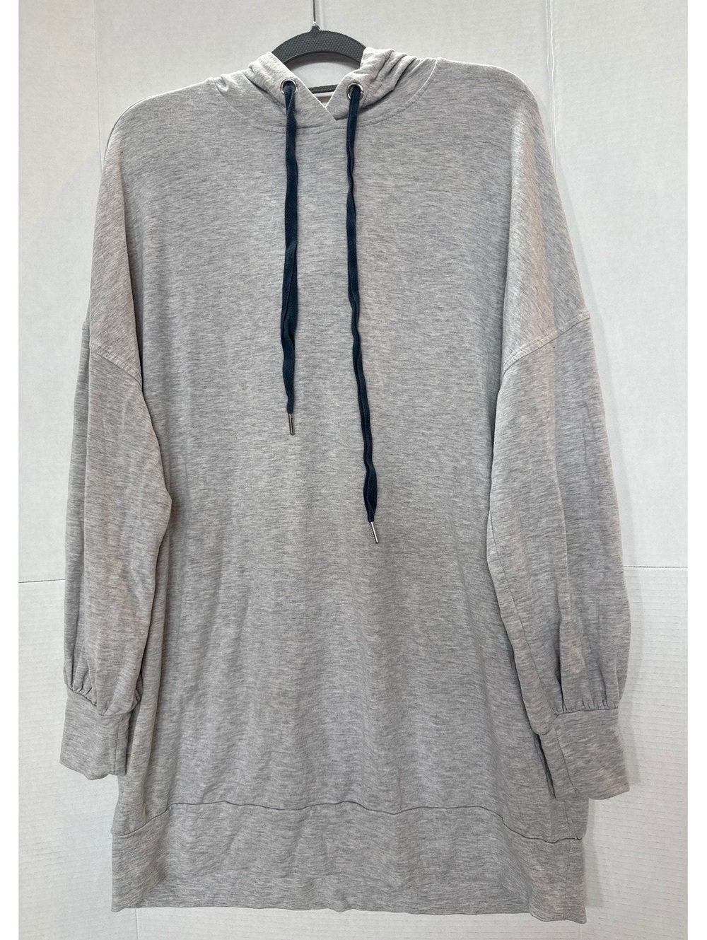 Fabletics Gray Long Sleeve Hooded Sweatshirt Dress Medium